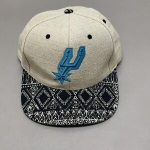 San Antonio Spurs Hat Strap Back Men Beige Mitchell & Ness NBA Basketball Cap